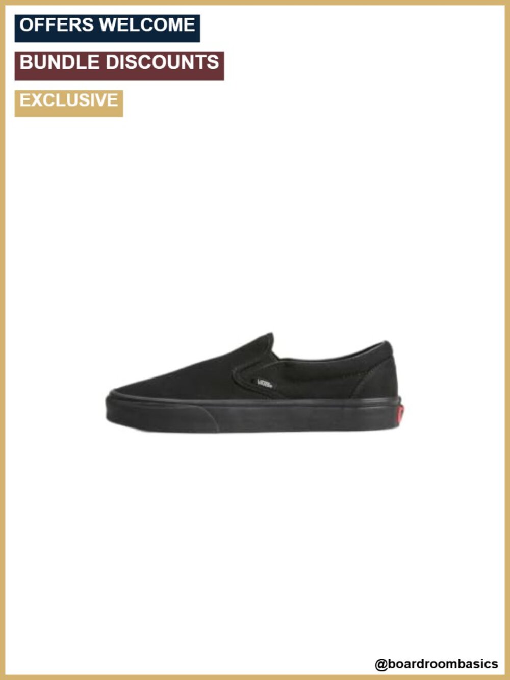 Vans Classic Slip-On Platform Canvas Sneakers Low Top Skate Shoes